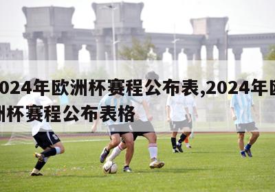 2024年欧洲杯赛程公布表,2024年欧洲杯赛程公布表格